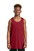 Sport-Tek YST551 Youth Moisture Wicking Competitor Rev Tank Top Deep Red/Black Model Front