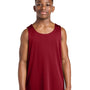 Sport-Tek Youth Moisture Wicking Competitor Rev Tank Top - Deep Red/White