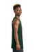 Sport-Tek YST551 Youth Moisture Wicking Competitor Rev Tank Top Forest Green/White Model Side