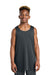 Sport-Tek YST551 Youth Moisture Wicking Competitor Rev Tank Top Iron Grey/White Model Front