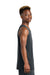 Sport-Tek YST551 Youth Moisture Wicking Competitor Rev Tank Top Iron Grey/White Model Side