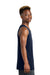 Sport-Tek YST551 Youth Moisture Wicking Competitor Rev Tank Top True Navy Blue/White Model Side