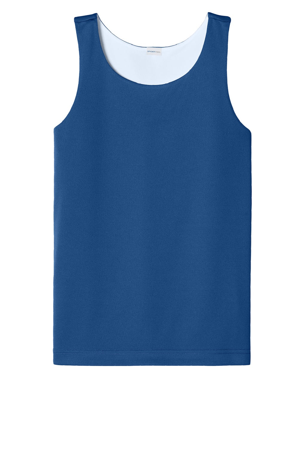Sport-Tek YST551 Youth Moisture Wicking Competitor Rev Tank Top True Royal Blue/White Flat Front