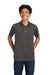 Sport-Tek YST740 Youth Moisture Wicking Micropique Short Sleeve Polo Shirt Graphite Grey Model 3q