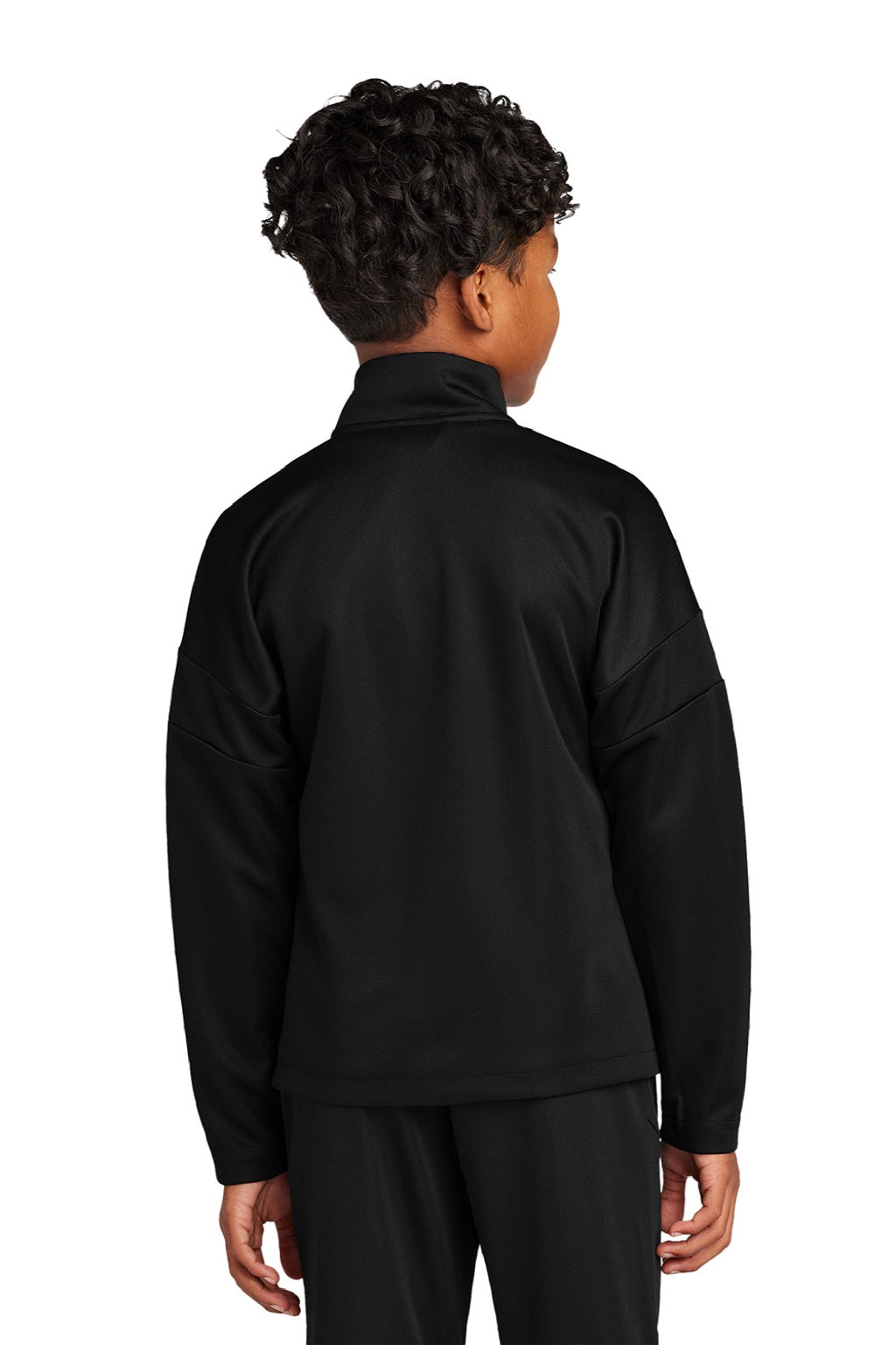 Sport-Tek YST800 Youth Moisture Wicking Travel Full Zip Jacket Black Model Back
