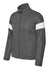 Sport-Tek YST800 Youth Moisture Wicking Travel Full Zip Jacket Iron Grey/White Flat Front
