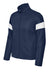 Sport-Tek YST800 Youth Moisture Wicking Travel Full Zip Jacket True Navy Blue/White Flat Front