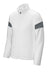 Sport-Tek YST800 Youth Moisture Wicking Travel Full Zip Jacket White/Iron Grey Flat Front