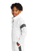 Sport-Tek YST800 Youth Moisture Wicking Travel Full Zip Jacket White/Iron Grey Model Side