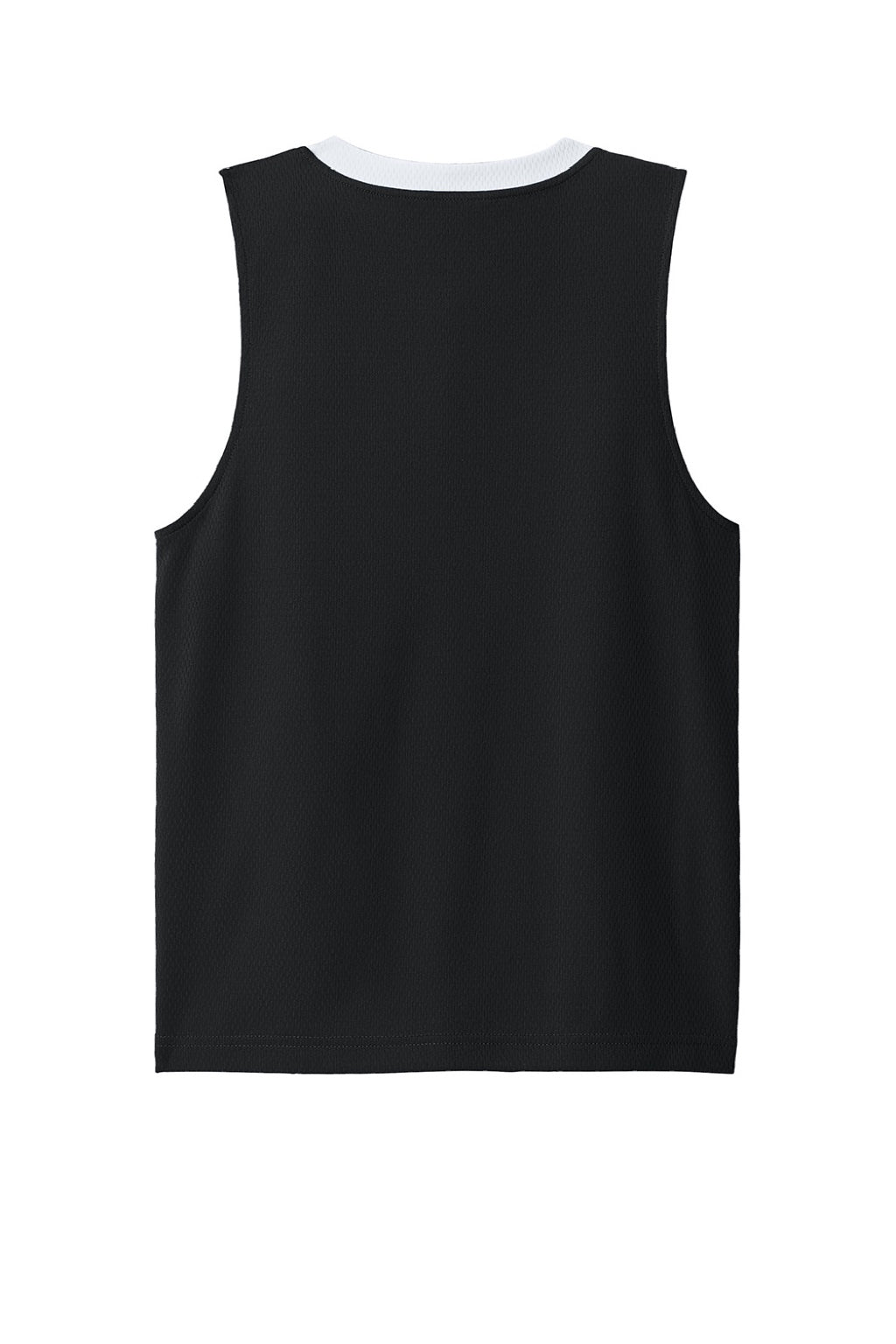 Sport-Tek YST900 Youth Rival Basketball Moisture Wicking Reversible Jersey Tank Top Black/White Flat Back
