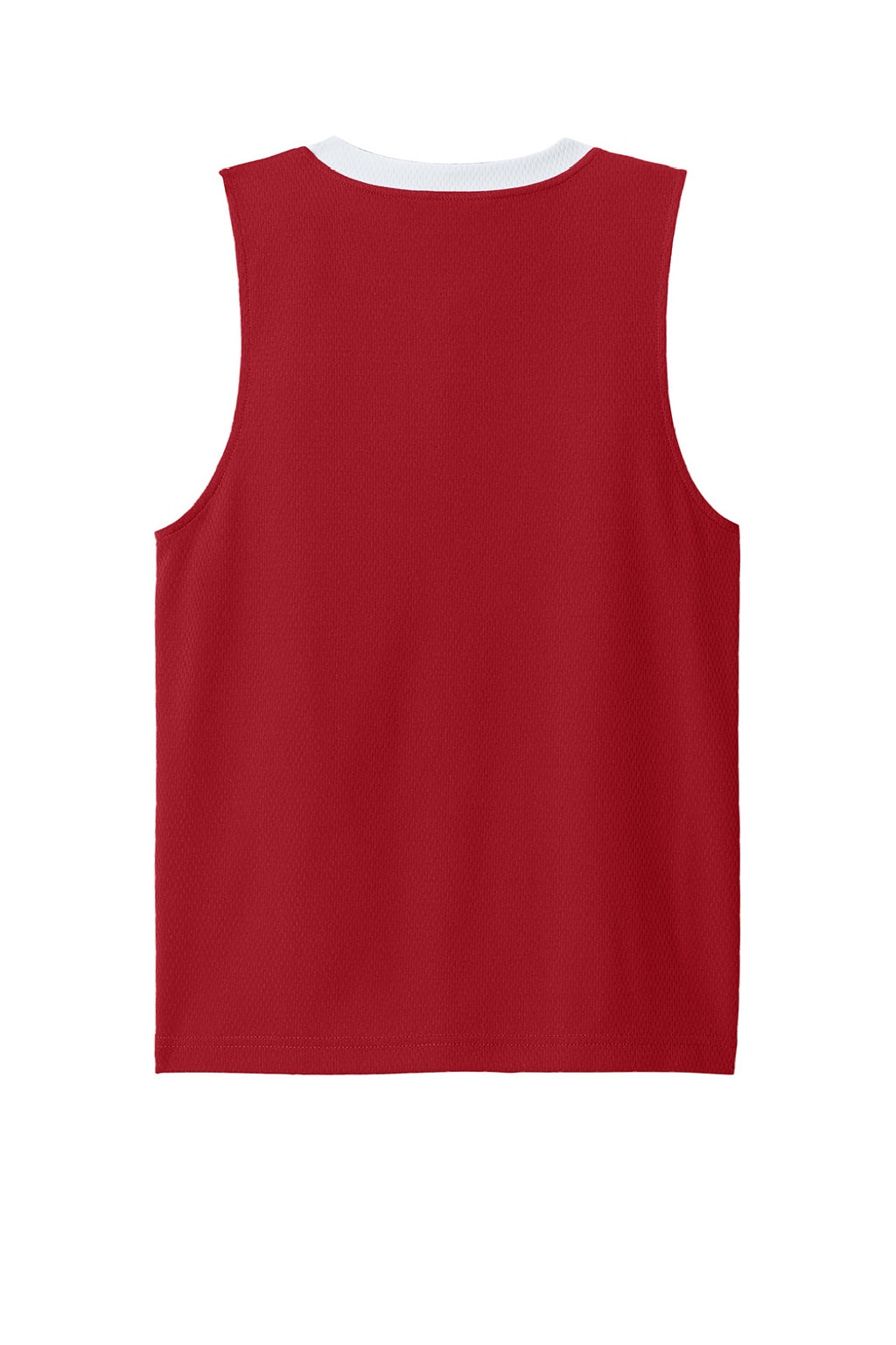 Sport-Tek YST900 Youth Rival Basketball Moisture Wicking Reversible Jersey Tank Top Deep Red/White Flat Back