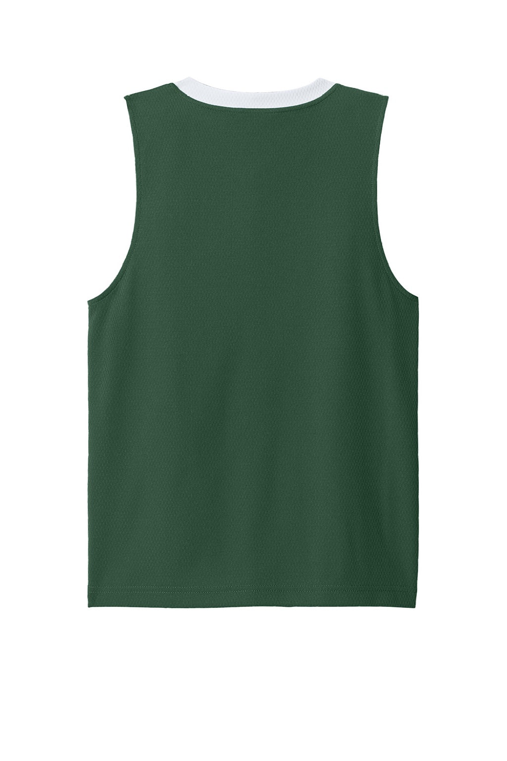 Sport-Tek YST900 Youth Rival Basketball Moisture Wicking Reversible Jersey Tank Top Forest Green/White Flat Back