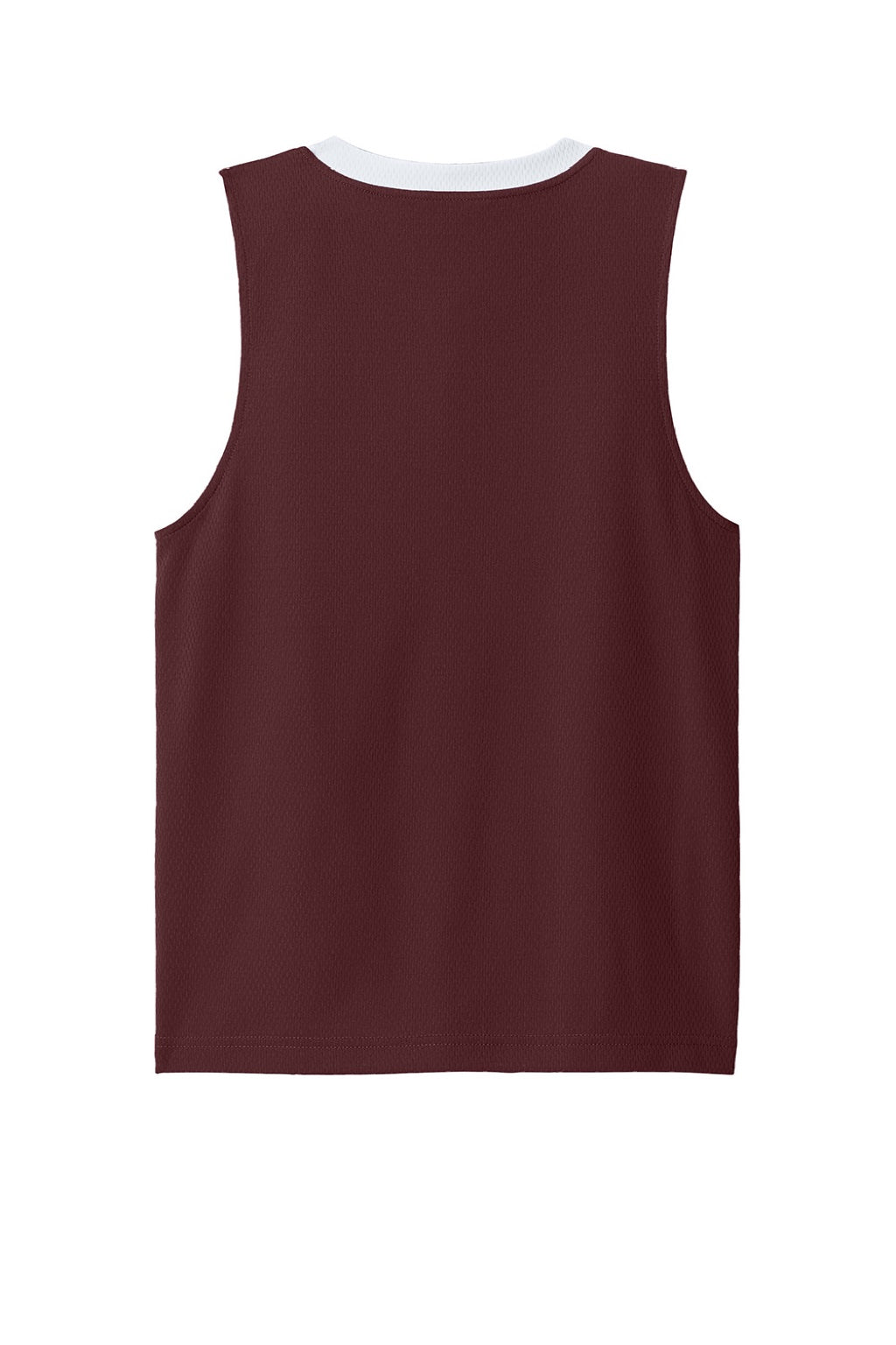 Sport-Tek YST900 Youth Rival Basketball Moisture Wicking Reversible Jersey Tank Top Maroon/White Flat Back