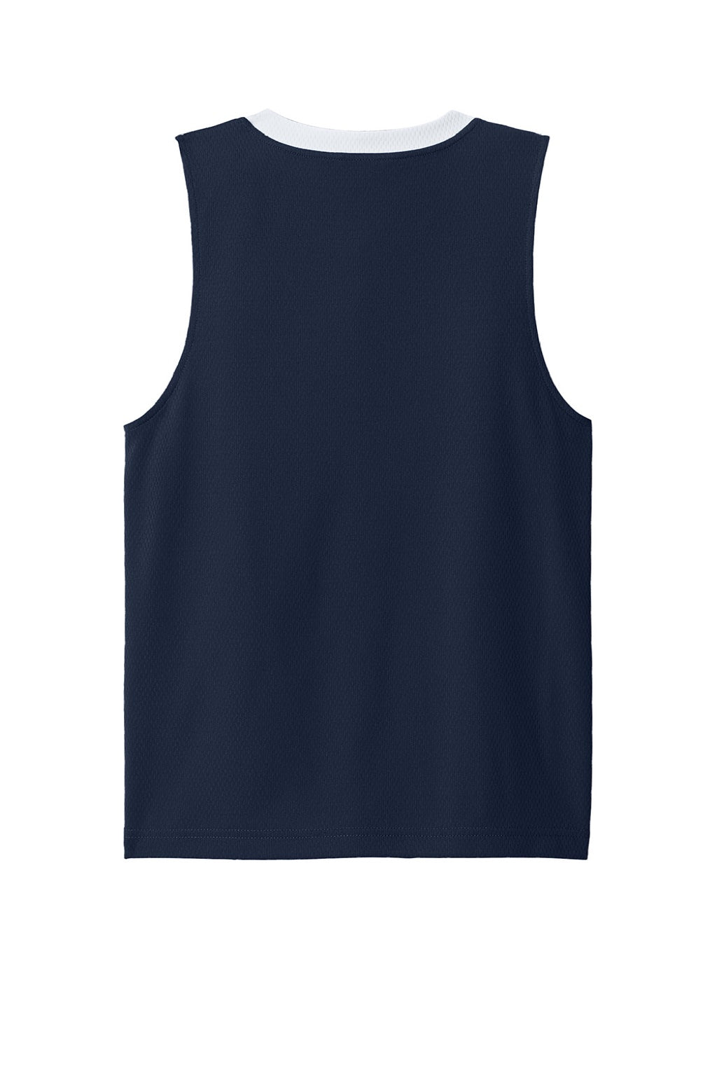 Sport-Tek YST900 Youth Rival Basketball Moisture Wicking Reversible Jersey Tank Top True Navy Blue/White Flat Back