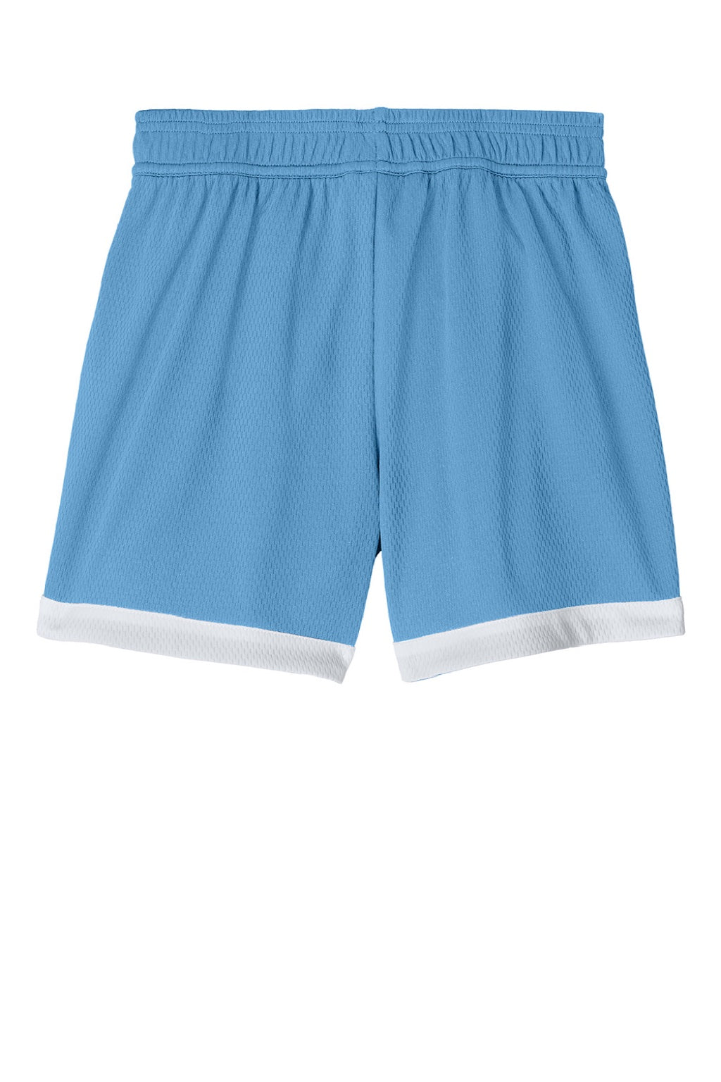 Sport-Tek YST901 Youth Rival Moisture Wicking Basketball Shorts Carolina Blue/White Flat Back