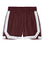 Sport-Tek YST901 Youth Rival Moisture Wicking Basketball Shorts Maroon/White Flat Front