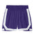 Sport-Tek YST901 Youth Rival Moisture Wicking Basketball Shorts Purple/White Flat Front