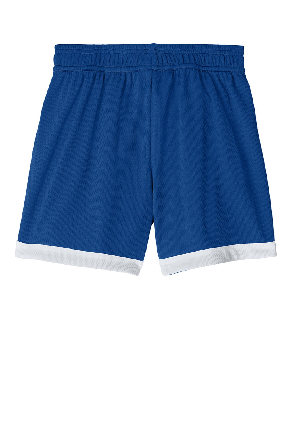 Sport-Tek YST901 Youth Rival Moisture Wicking Basketball Shorts True Royal Blue/White Flat Back