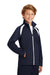 Sport-Tek YST90 Youth Full Zip Track Jacket True Navy Blue/White Model 3q