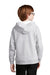 Sport-Tek YSTF200 Youth Drive Fleece Hooded Sweatshirt Hoodie w/ Pouch Pocket Heather Grey Model Back