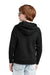 Sport-Tek YSTF200 Youth Drive Fleece Hooded Sweatshirt Hoodie w/ Pouch Pocket Black Model Back
