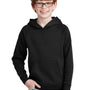 Sport-Tek Youth Drive Fleece Hooded Sweatshirt Hoodie w/ Pouch Pocket - Black