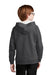 Sport-Tek YSTF200 Youth Drive Fleece Hooded Sweatshirt Hoodie w/ Pouch Pocket Heather Graphite Grey Model Back