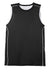 Sport-Tek YT555 Youth Moisture Wicking Mesh Reversible Tank Top Black Flat Front