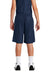 Sport-Tek YT565 Youth Moisture Wicking Mesh Reversible Spliced Shorts True Navy Blue Model Back