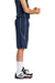 Sport-Tek YT565 Youth Moisture Wicking Mesh Reversible Spliced Shorts True Navy Blue Model Side