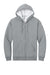 Jerzees Z12M Mens Rugged Full Zip Hooded Sweatshirt Hoodie w/ Pockets Heather Grey Flat Front