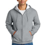 Jerzees Mens Rugged Full Zip Hooded Sweatshirt Hoodie w/ Pockets - Heather Grey - COMING SOON