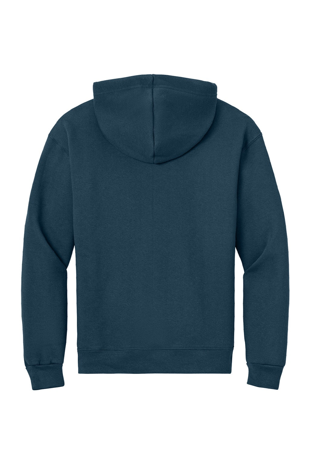 Jerzees Z12M Mens Rugged Full Zip Hooded Sweatshirt Hoodie w/ Pockets Washed Navy Bue Flat Back