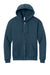Jerzees Z12M Mens Rugged Full Zip Hooded Sweatshirt Hoodie w/ Pockets Washed Navy Bue Flat Front