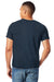 Alternative AA1070/1070 Mens Go To Jersey Short Sleeve Crewneck T-Shirt Heather Midnight Navy Blue Model Back