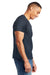 Alternative AA1070/1070 Mens Go To Jersey Short Sleeve Crewneck T-Shirt Heather Midnight Navy Blue Model Side