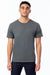 Alternative AA1070/1070 Mens Go To Jersey Short Sleeve Crewneck T-Shirt Asphalt Grey Model Front