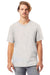 Alternative AA1070/1070 Mens Go To Jersey Short Sleeve Crewneck T-Shirt Heather Light Grey Model Front