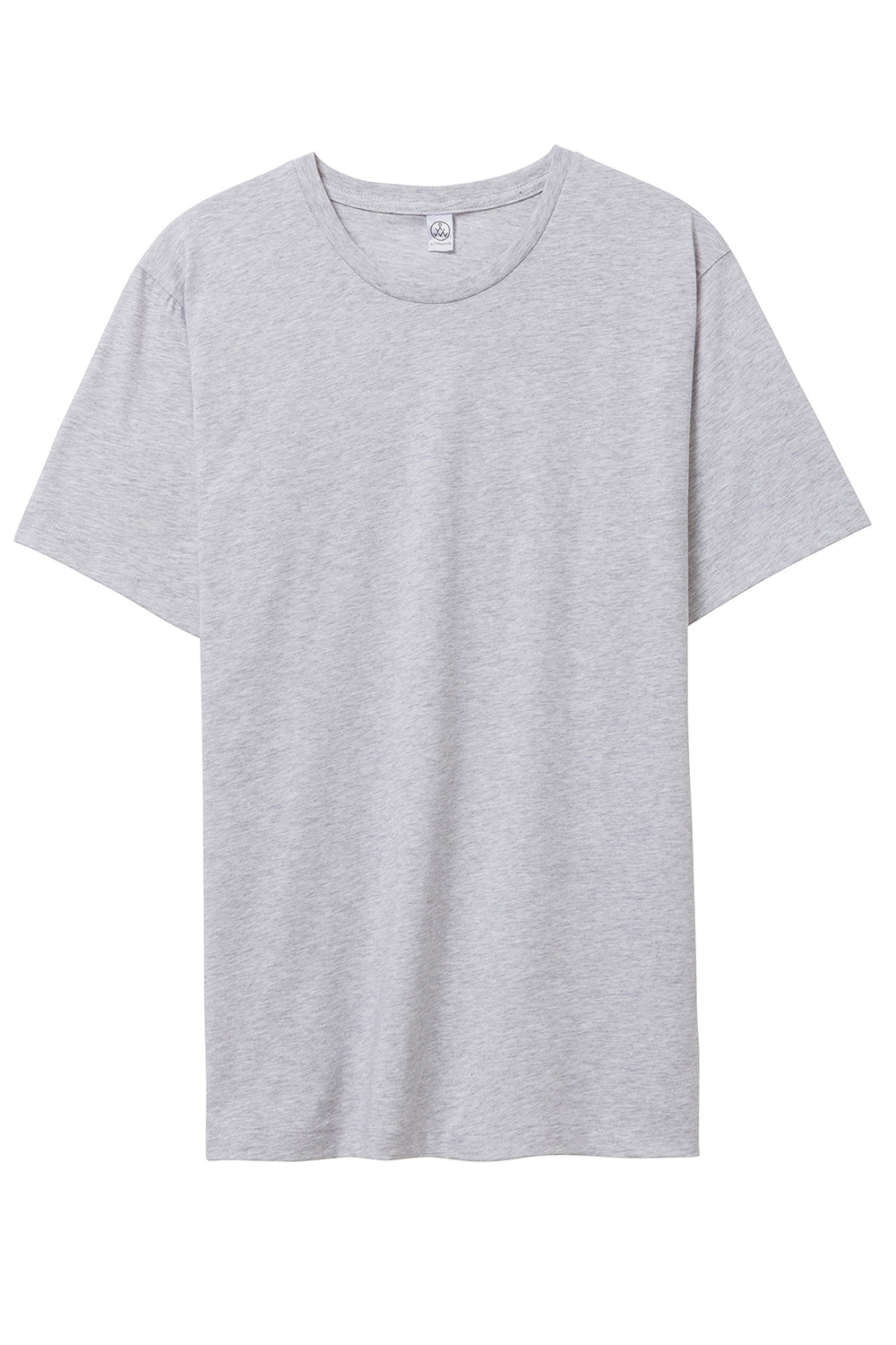Alternative AA1070/1070 Mens Go To Jersey Short Sleeve Crewneck T-Shirt Heather Light Grey Flat Front