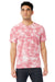 Alternative AA1070/1070 Mens Go To Jersey Short Sleeve Crewneck T-Shirt Pink Tie Dye Model Front