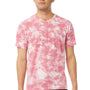 Alternative Mens Go To Jersey Short Sleeve Crewneck T-Shirt - Pink Tie Dye