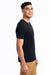 Alternative AA1070/1070 Mens Go To Jersey Short Sleeve Crewneck T-Shirt Black Model Side
