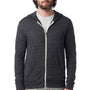 Alternative Mens Eco Jersey Full Zip Hooded Sweatshirt Hoodie - Eco Black