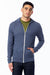 Alternative AA1970/1970E1 Mens Eco Jersey Full Zip Hooded Sweatshirt Hoodie Eco True Navy Blue Model Front