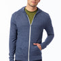 Alternative Mens Eco Jersey Full Zip Hooded Sweatshirt Hoodie - Eco True Navy Blue