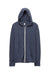 Alternative AA1970/1970E1 Mens Eco Jersey Full Zip Hooded Sweatshirt Hoodie Eco True Navy Blue Flat Front