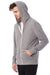 Alternative AA1970/1970E1 Mens Eco Jersey Full Zip Hooded Sweatshirt Hoodie Eco Grey Model 3Q