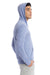 Alternative AA1970/1970E1 Mens Eco Jersey Full Zip Hooded Sweatshirt Hoodie Eco Pacific Blue Model Side