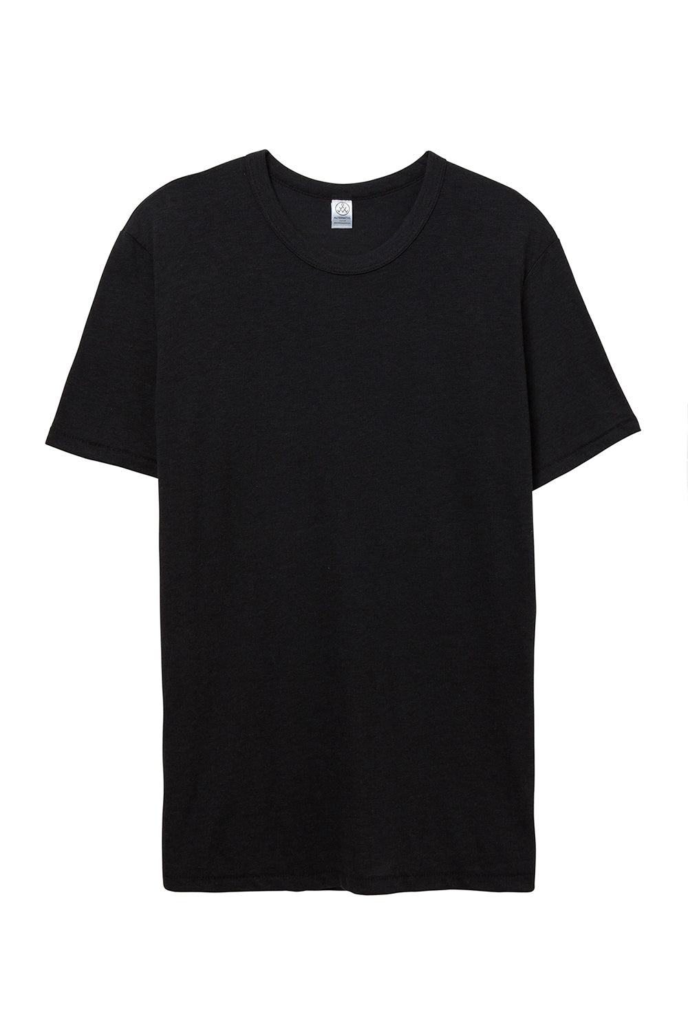 Alternative AA1973/01973EA/1973 Mens Eco Jersey Short Sleeve Crewneck T-Shirt Eco True Black Flat Front