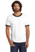 Alternative AA5103/5103BP/5103 Mens The Keeper Vintage Short Sleeve Crewneck T-Shirt White/Black Model Front